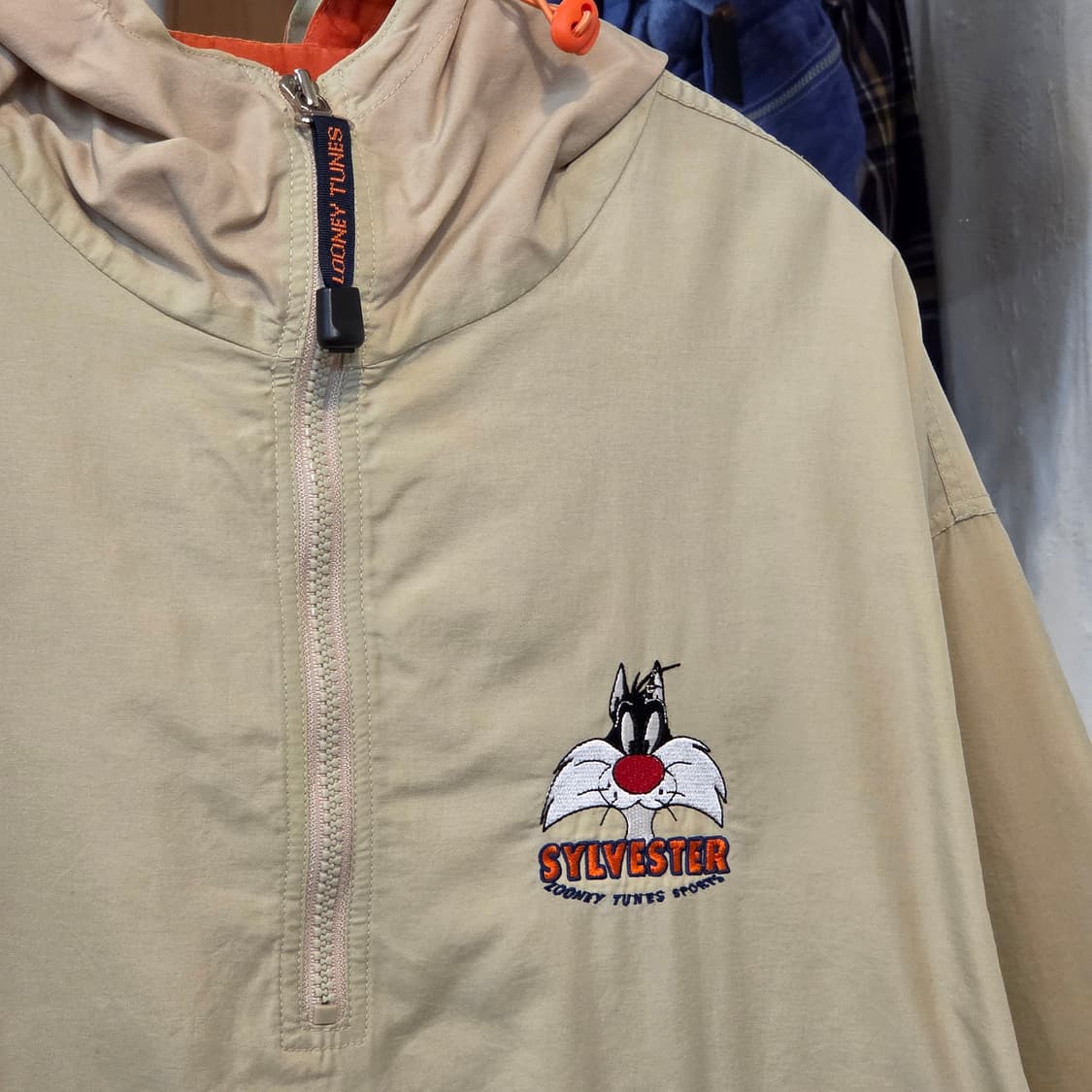 JPN 루니툰즈 실베스터 베이지 아노락 후드 상품이미지4