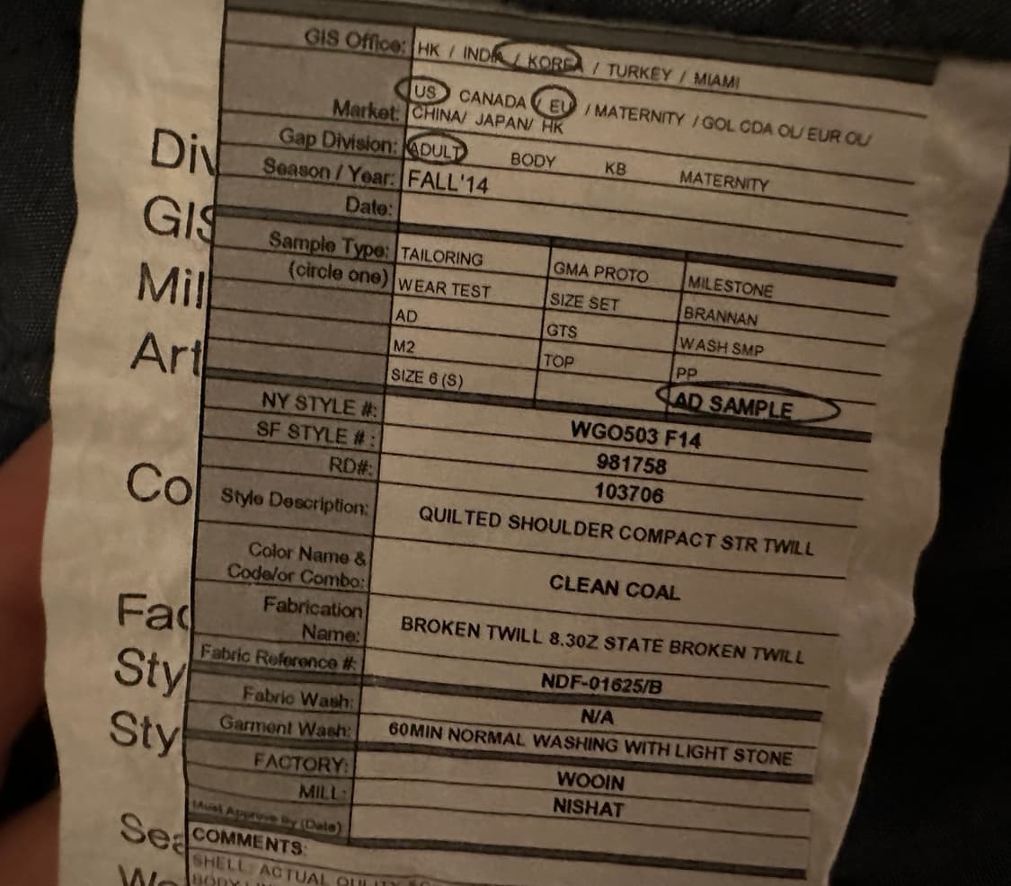 Gap 갭 y2k gray 워싱바이커자켓 상품이미지5