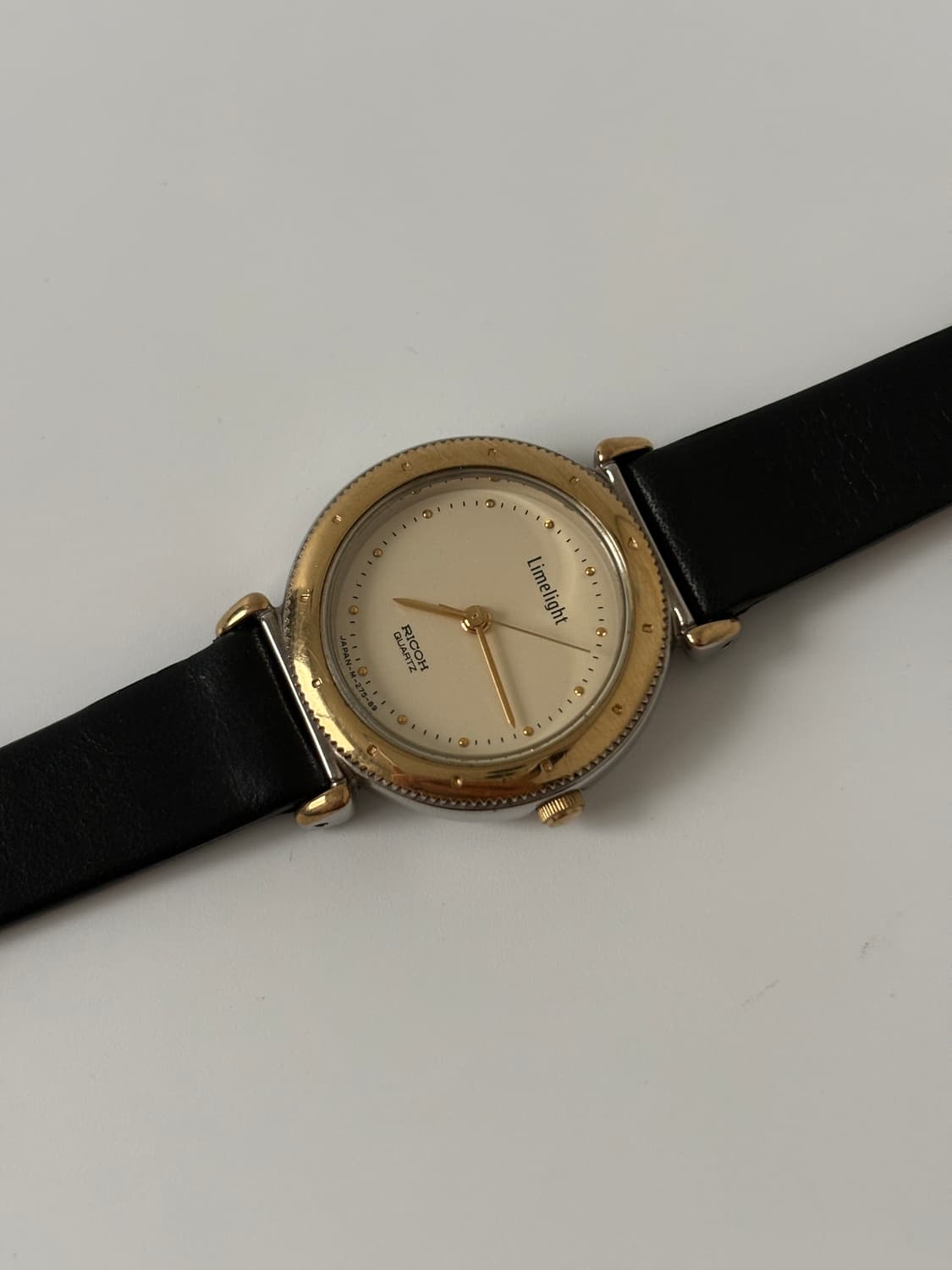 리코 1980년대 빈티지 시계 Limelight 골드 베젤 쿼츠 여 상품이미지4