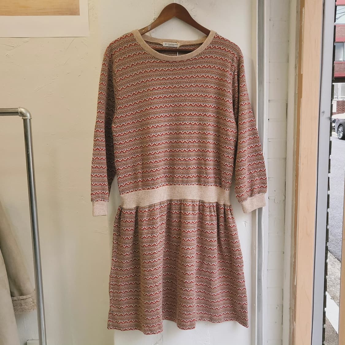 Framboise 노르딕패턴 니트 원피스 상품이미지1