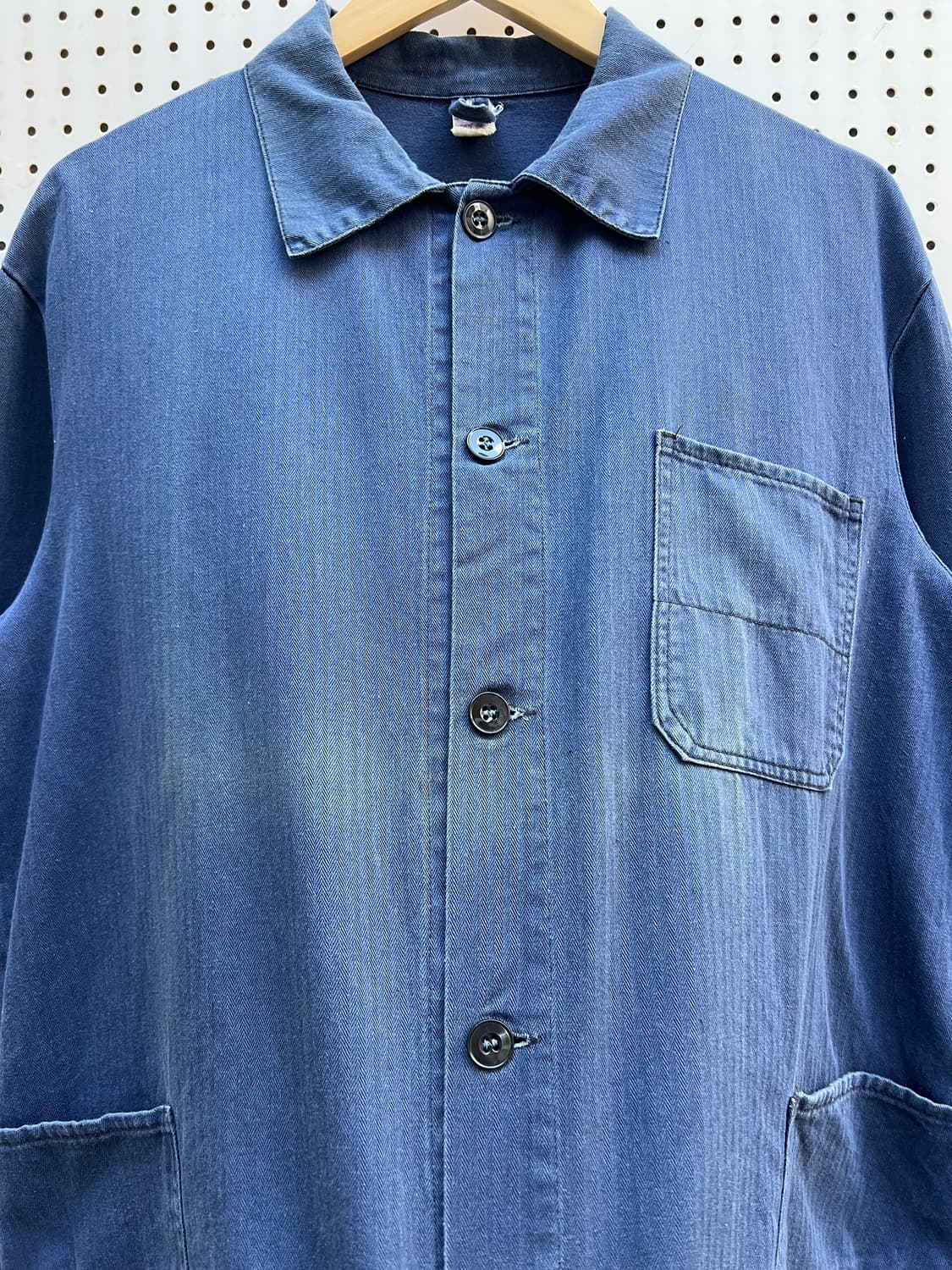 OLD VINTAGE FADED HBT FRENCH 헤링본프렌치워크자켓 상품이미지6