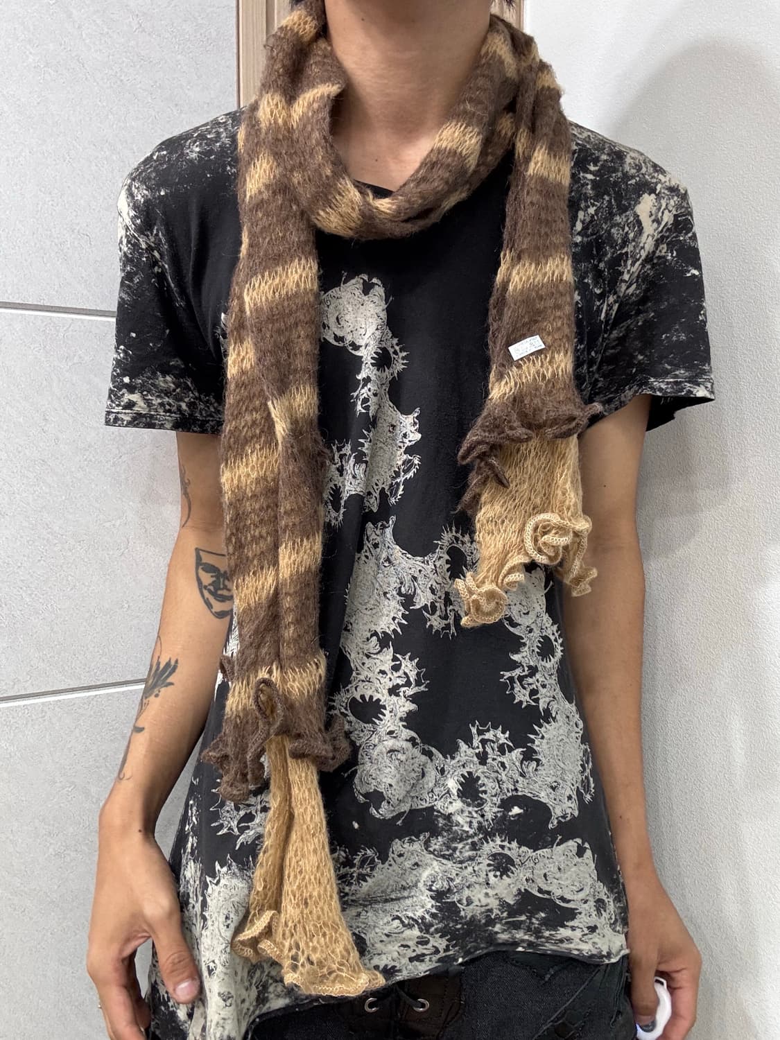 14. 00’s stripe brown scarf 3.5 상품이미지2