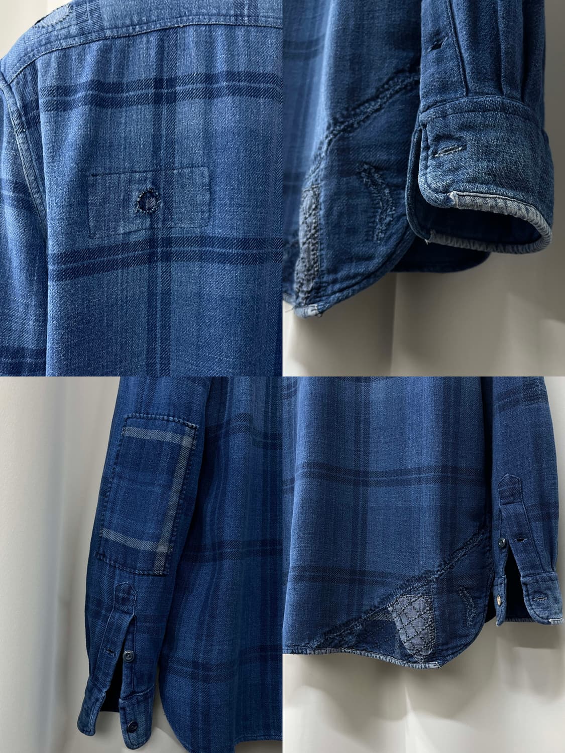 폴로 랄프로렌 사시코 리페어드 보로 인디고 워크셔츠 상품이미지8