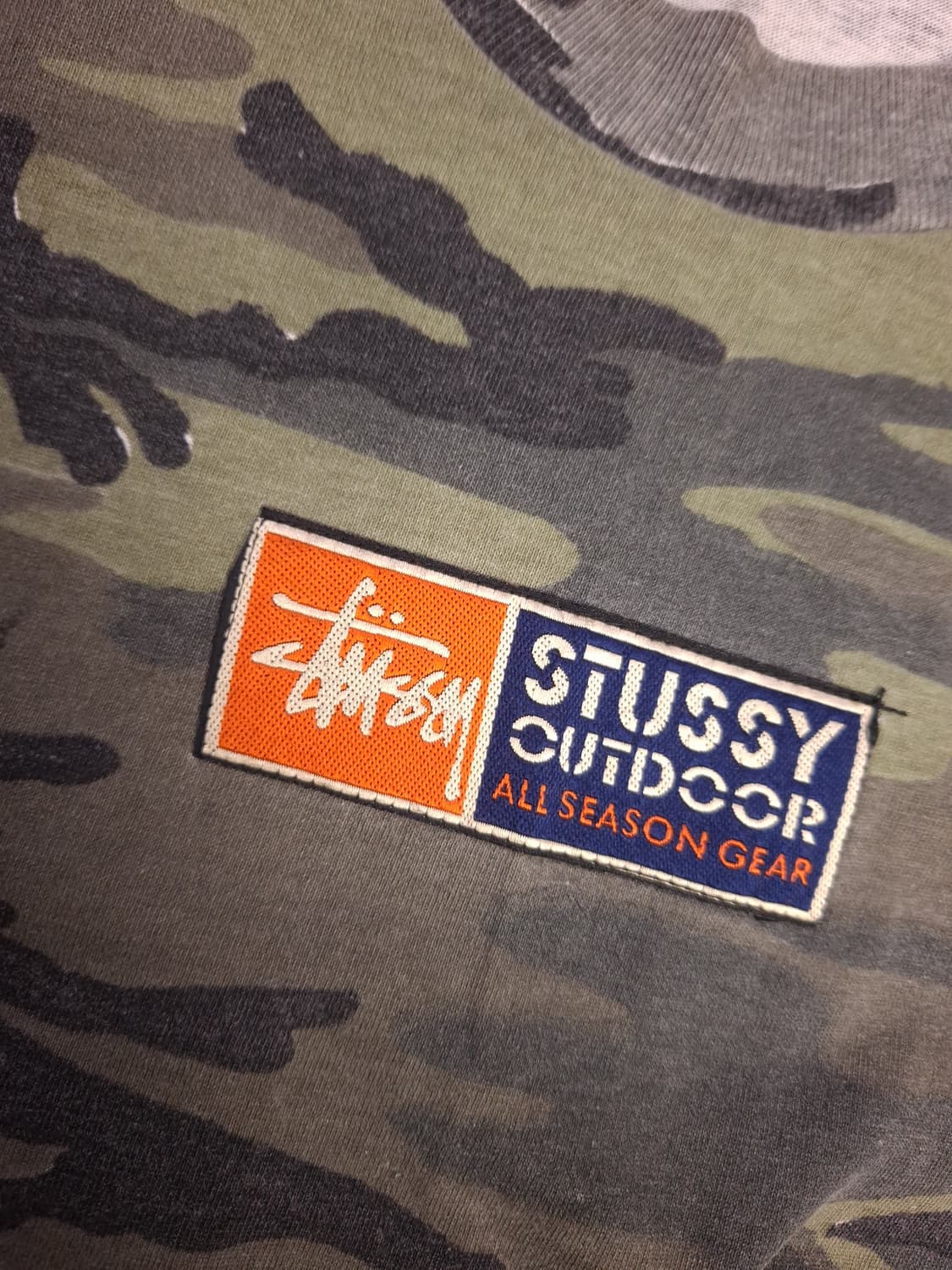 오리지날 90's 스투시 stussy 아웃도어 카모 반팔티  상품이미지3