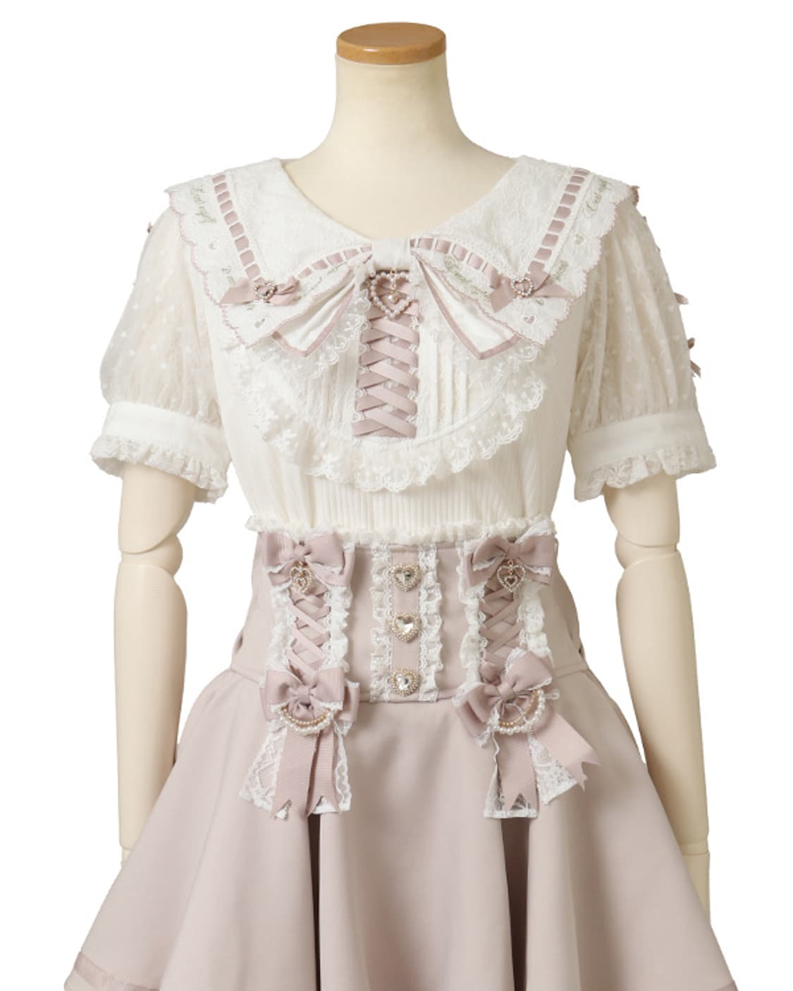 리즈리사 lizlisa 스캘럽 리본 블라우스 상품이미지1