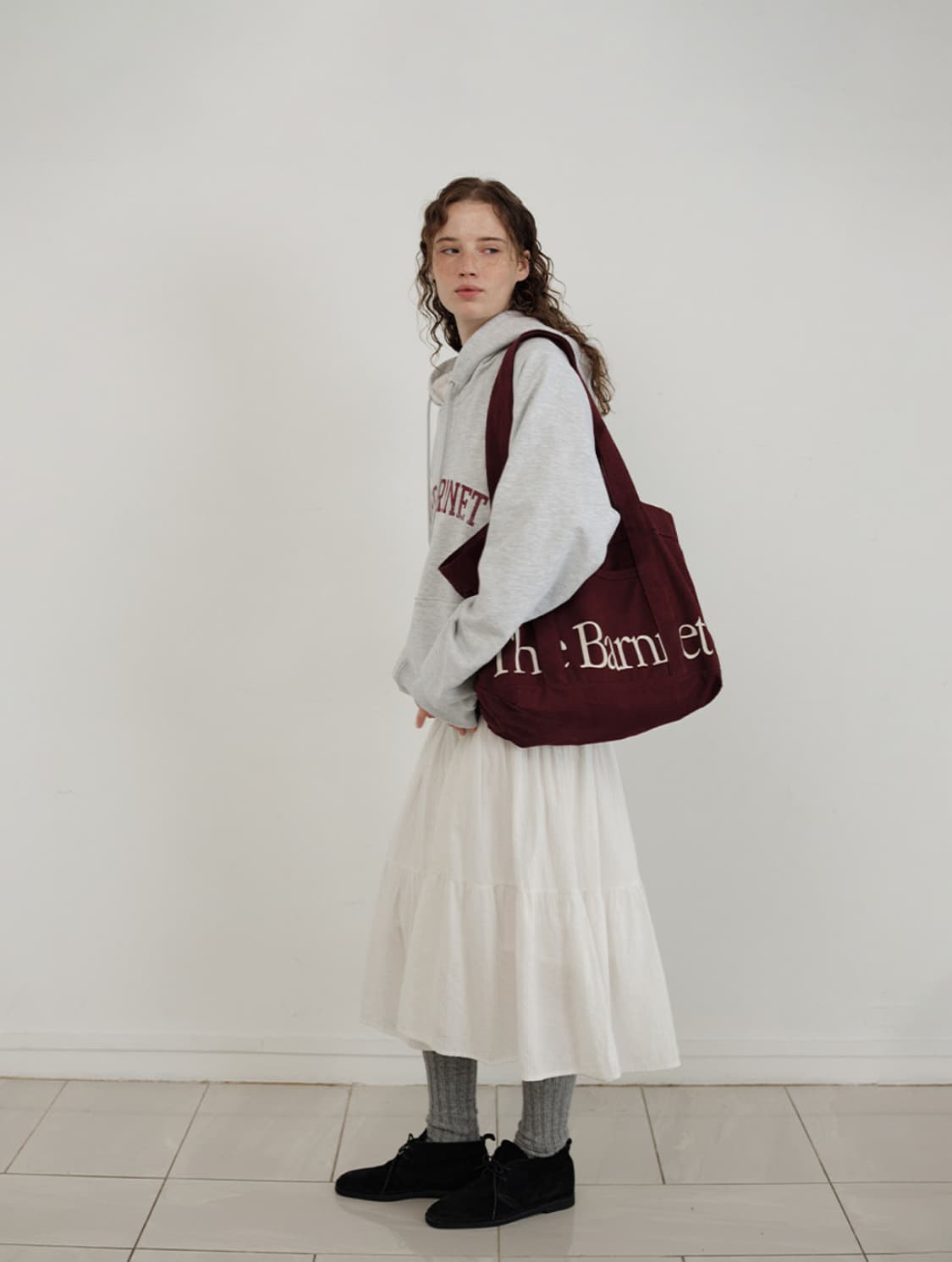 The Barnet 더바넷 토트백 버건디 판매합니다(당일발송) 상품이미지3