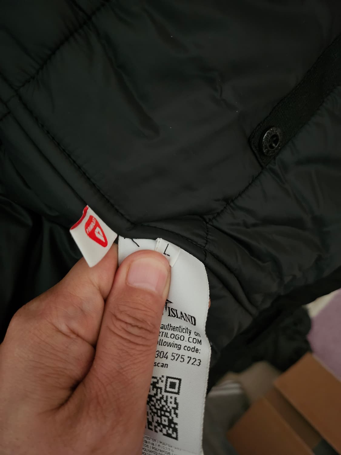 스톤아일랜드 다비드-tc 숏패딩 블랙  L(100-105) 상품이미지9