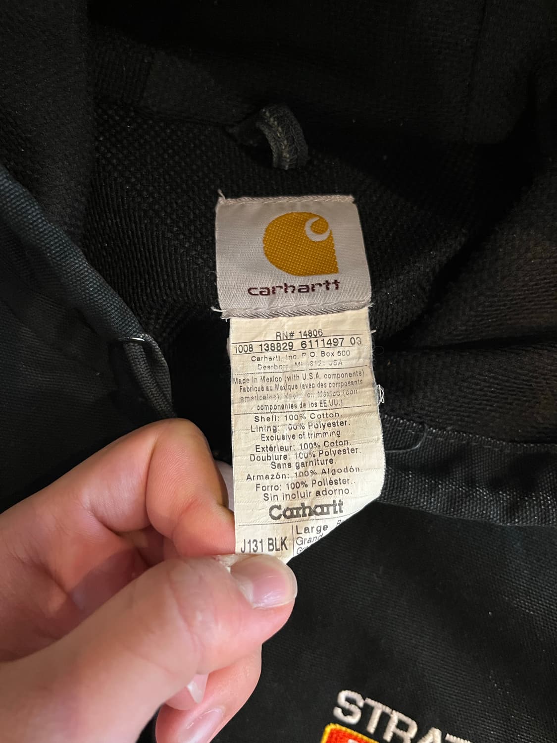 칼하트 덕 액티브 자켓 블랙 L 상품이미지4