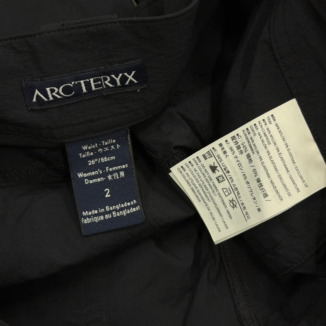 아크테릭스 여성 7부 팬츠 바지 블랙 2 상품이미지3