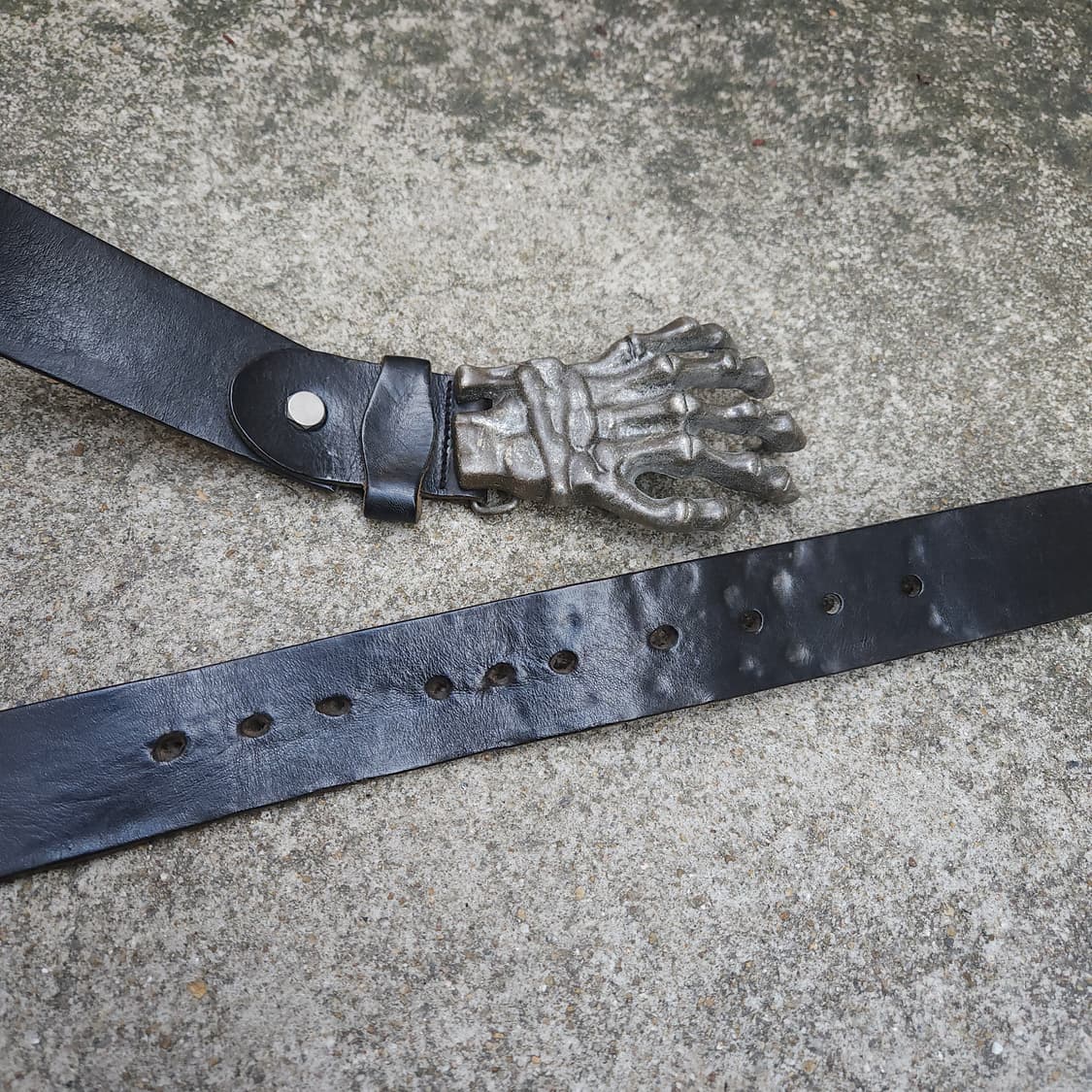[OS]  ITALIAN CLUB 손 해골 소가죽 벨트 상품이미지4