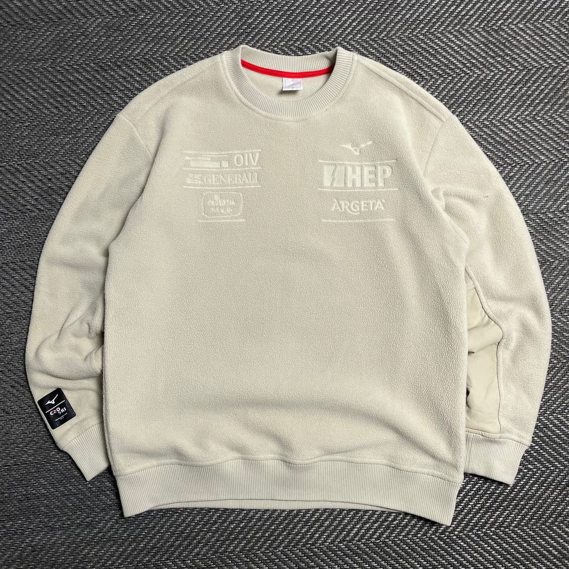 미즈노 CRO SKI 플리스 맨투맨 아이보리o 5344 상품이미지1