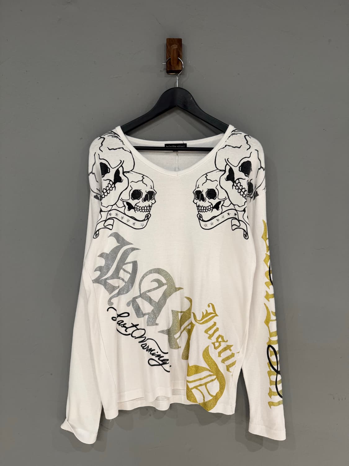 skull printing & lettering long sleeve 상품이미지4
