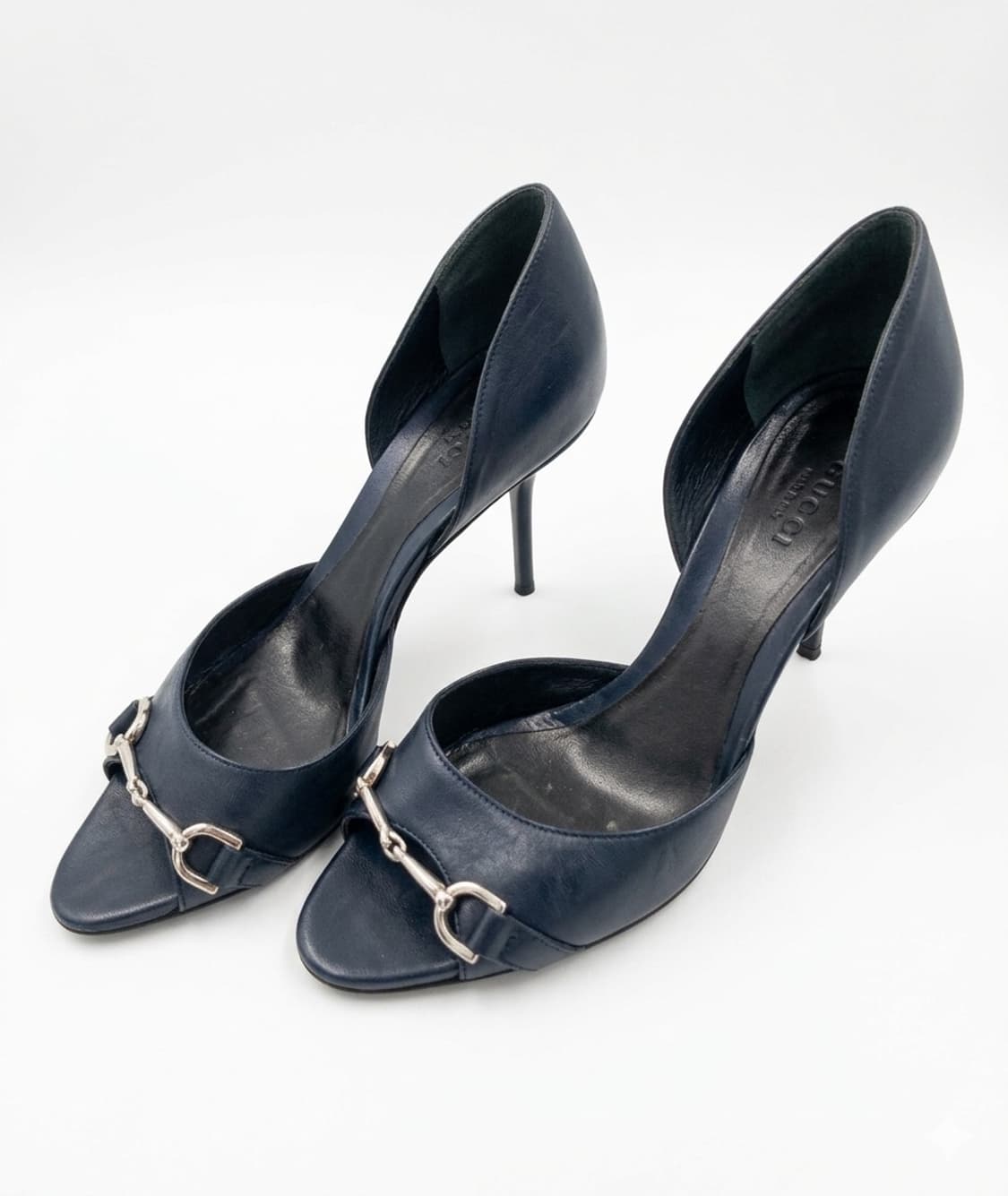 구찌 네이비 홀스빗 펌프스 힐 상품이미지1