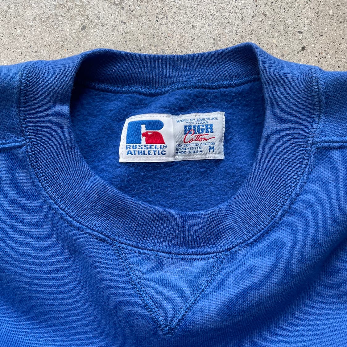 빈티지  러셀 애슬레틱 하이코튼 스웻셔츠 블루 made in usa 상품이미지2