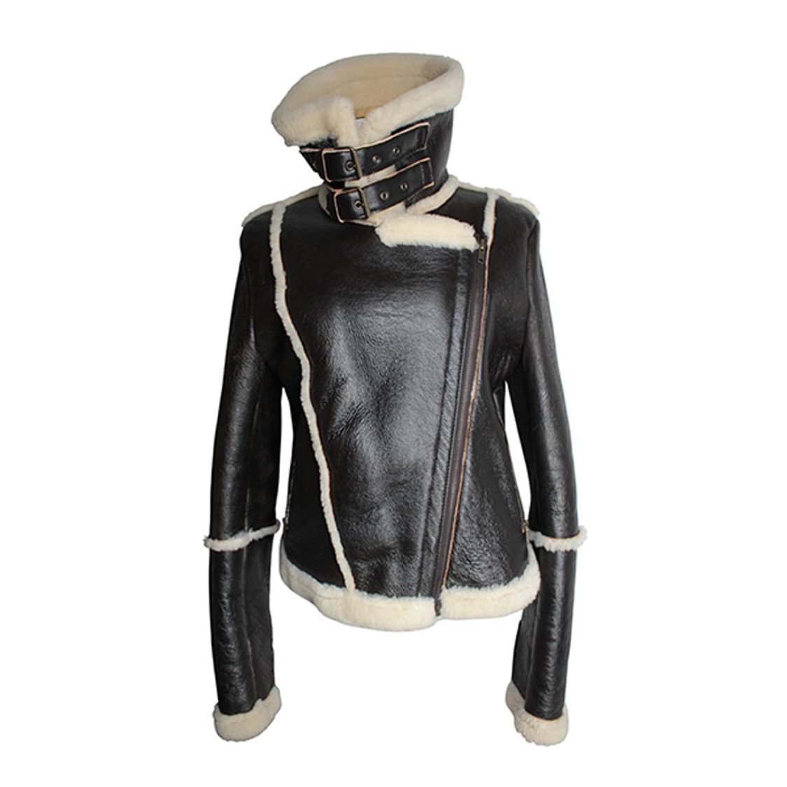 딥브라운 페이크 라이더 무스탕 자켓 55 상품이미지2