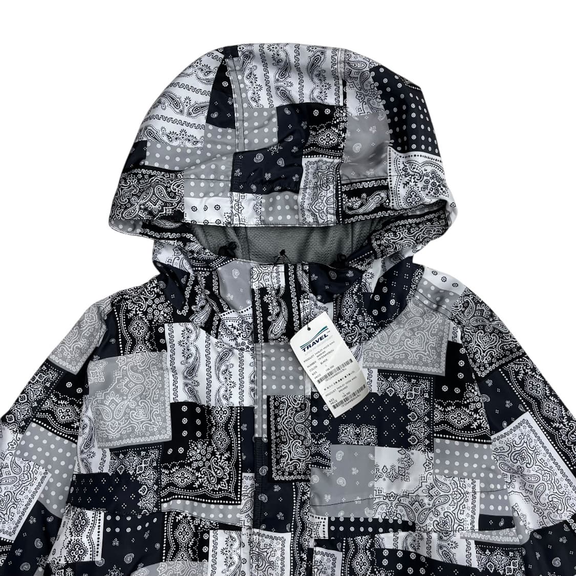 트래블 반다나 패턴 후드 바람막이 L 상품이미지4