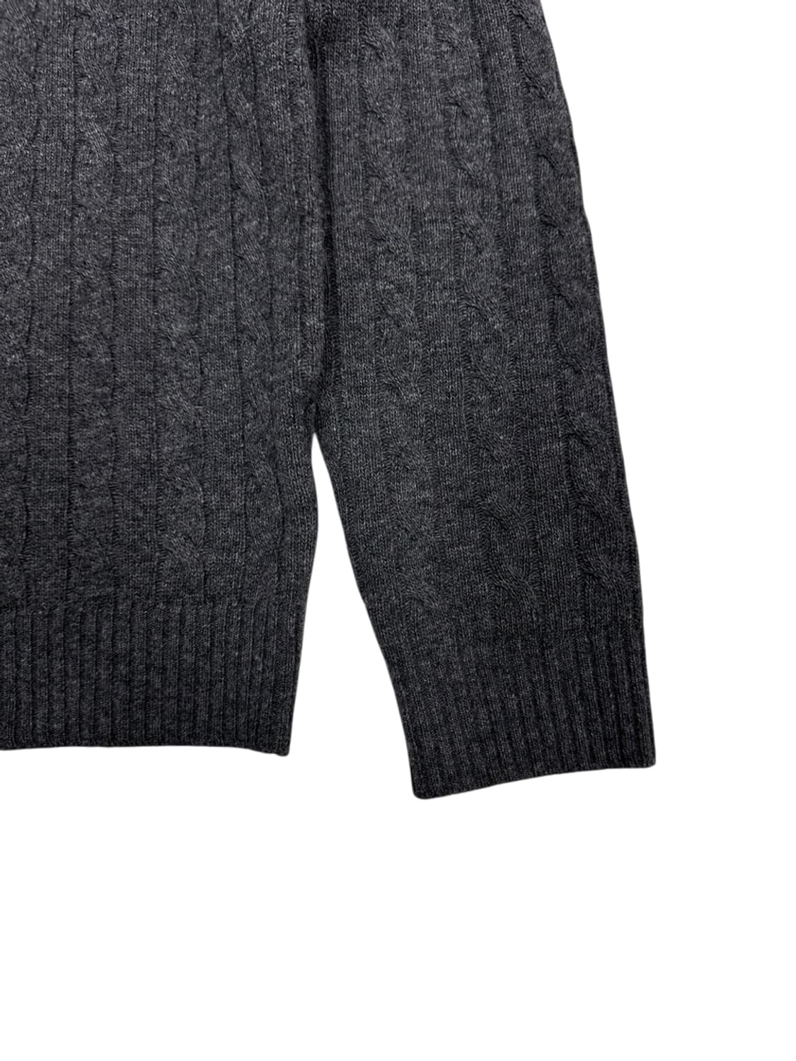 라코스테 울100% 꽈배기 니트 차콜 (3,M) 상품이미지6