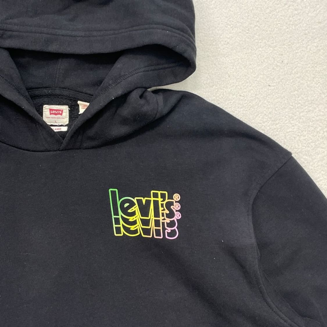 LEVI'S 로고 후드티 블랙 L 상품이미지2