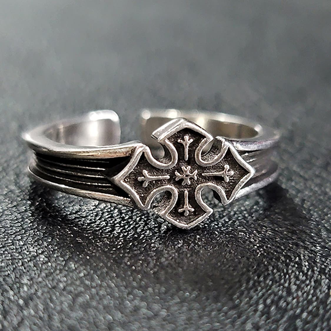 Morvane 백동 남자 엔틱 빈티지 명품 고대 십자가 반지 상품이미지3