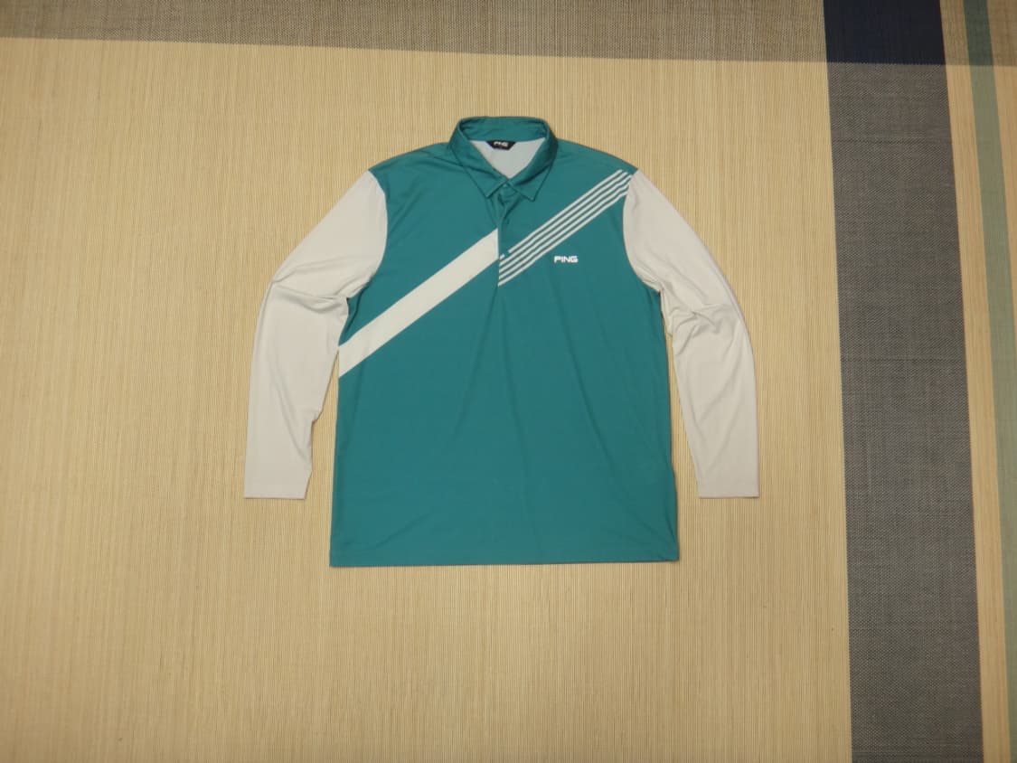 (2XL) 핑 골프 남성 카라넥 긴팔 스판 티셔츠 상품이미지1