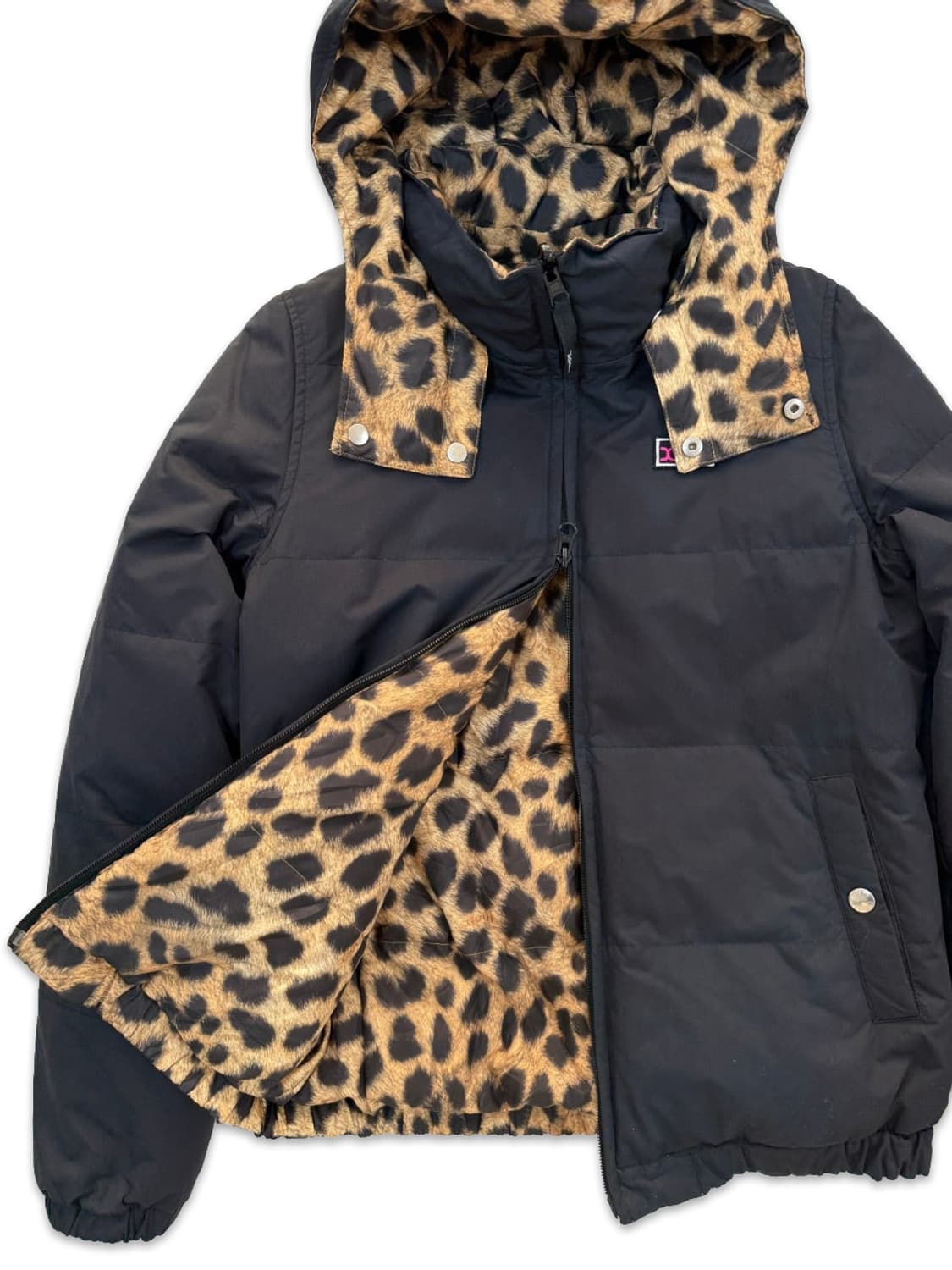 빈티지 X-girl 블랙 호피 패딩 상품이미지7