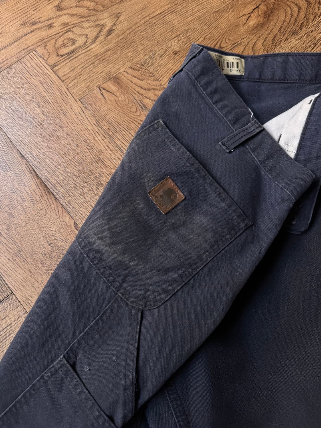 [34]칼하트 USA 빈티지 워싱 미드나잇 네이비 싱글니 카펜터 워크팬츠 상품이미지7