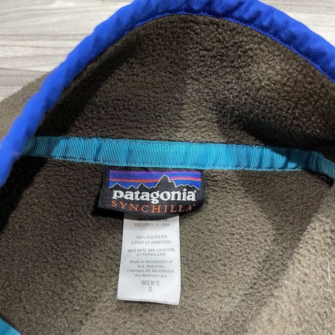10s 파타고니아 신칠라 스냅-T 카키/블루 상품이미지2