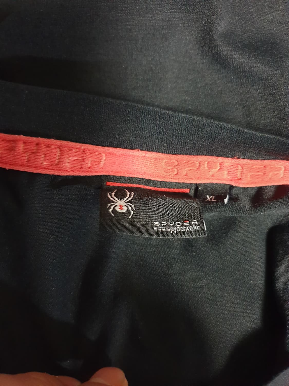 스파이더 기능성 레터링 자수 반팔티 블랙 (XL) 상품이미지4