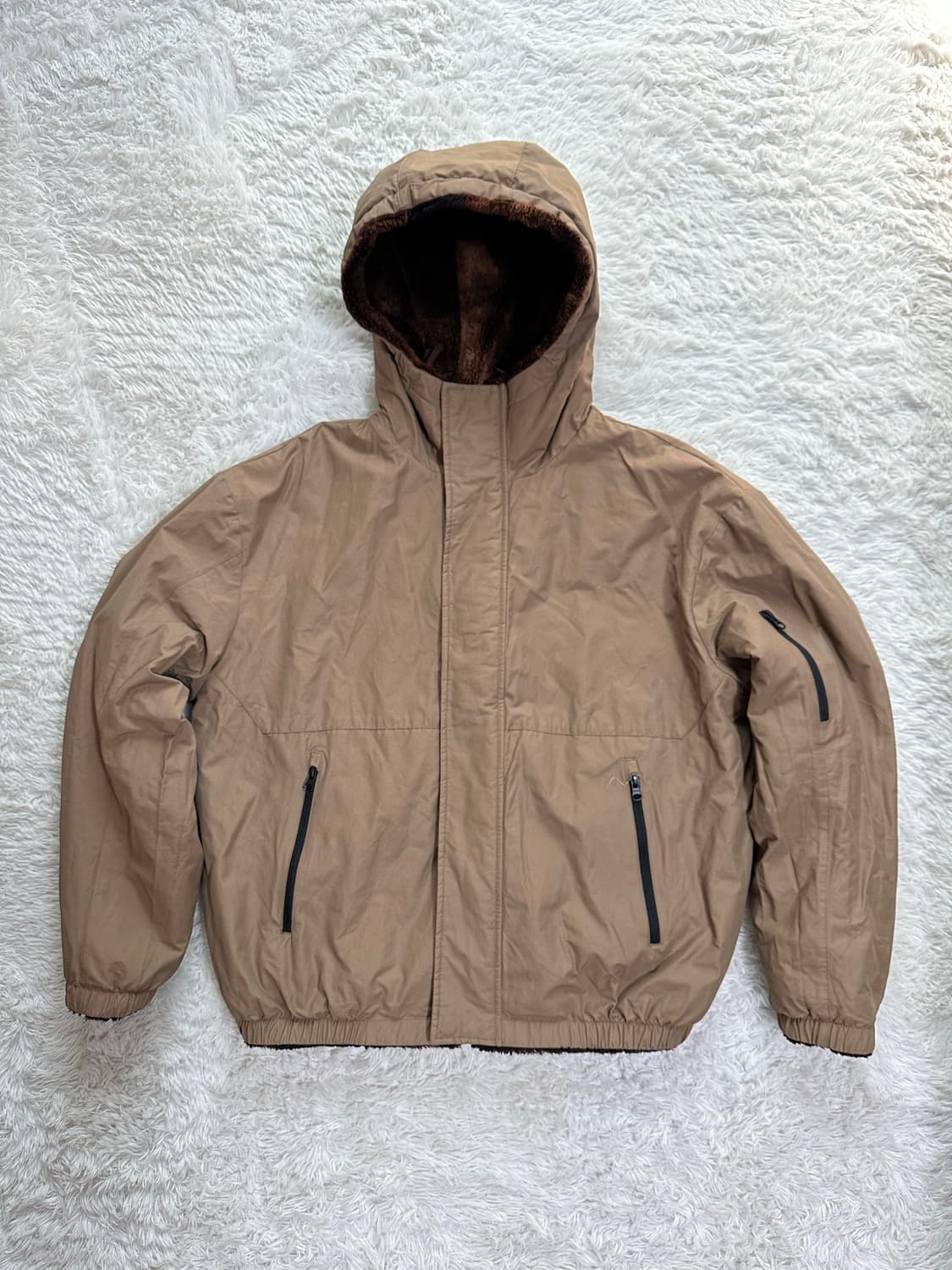 버카루 리버시블 후리스 후드 집업 L/100 상품이미지3