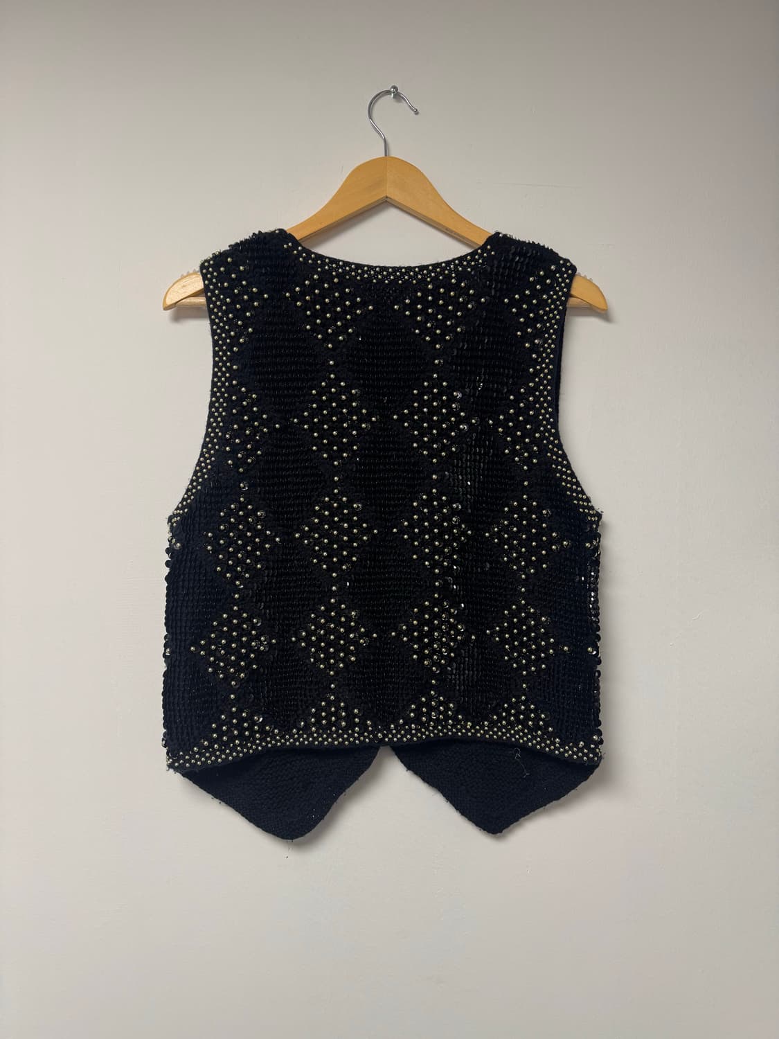 빈티지 스터드 스팽글 펑크 니트 베스트 조끼 F 상품이미지6