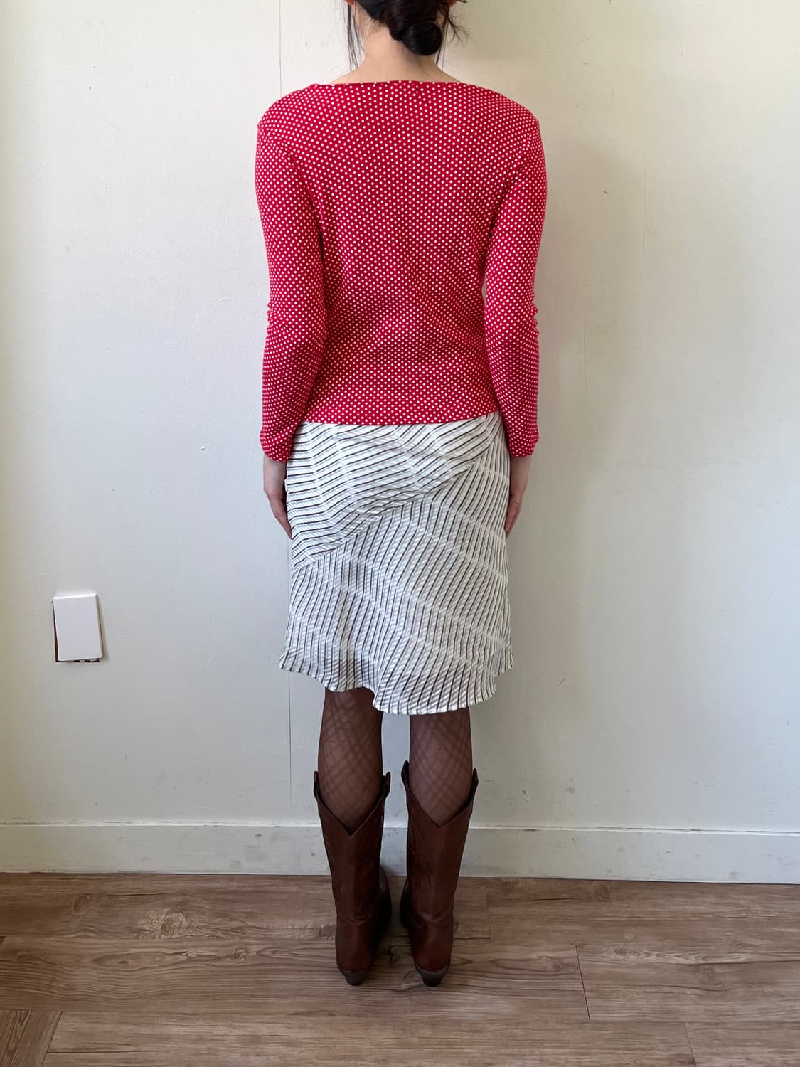 Ribbon Casket 레이스 도트 탑 상품이미지10