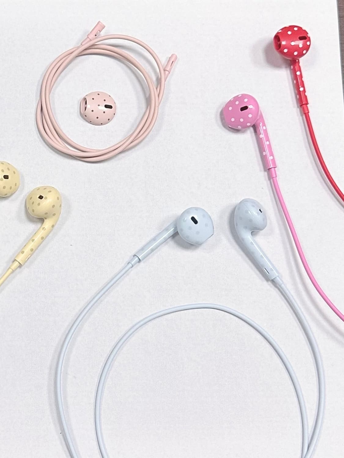 도트 땡땡이 줄이어폰 C타입 미사용 새 상품 상품이미지2