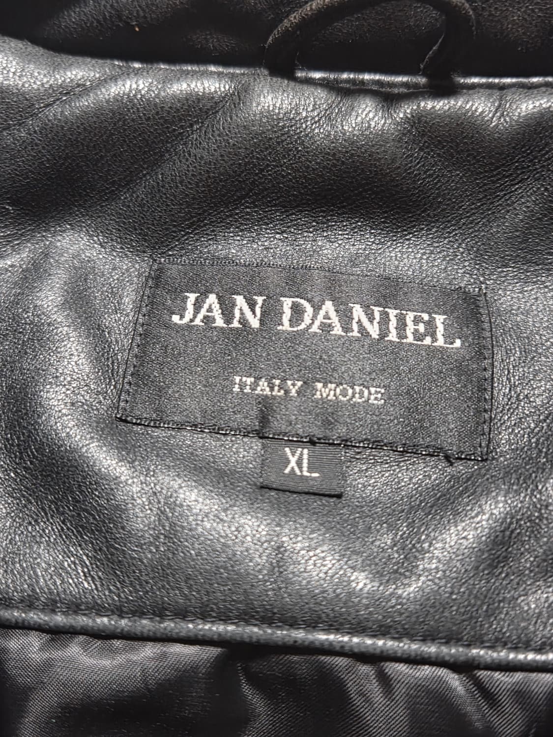 JAN DANIEL XL 블랙 가죽 자켓 상품이미지4