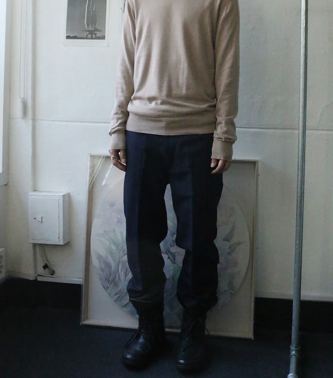 준야 와타나베 네이비 트라우저 상품이미지1