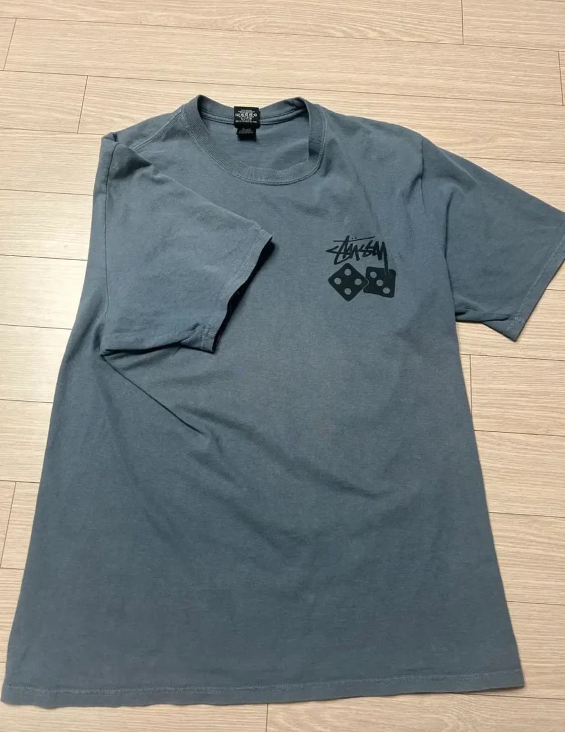 스투시 피그먼트 다이드 다이스 반팔 네이비 상품이미지2