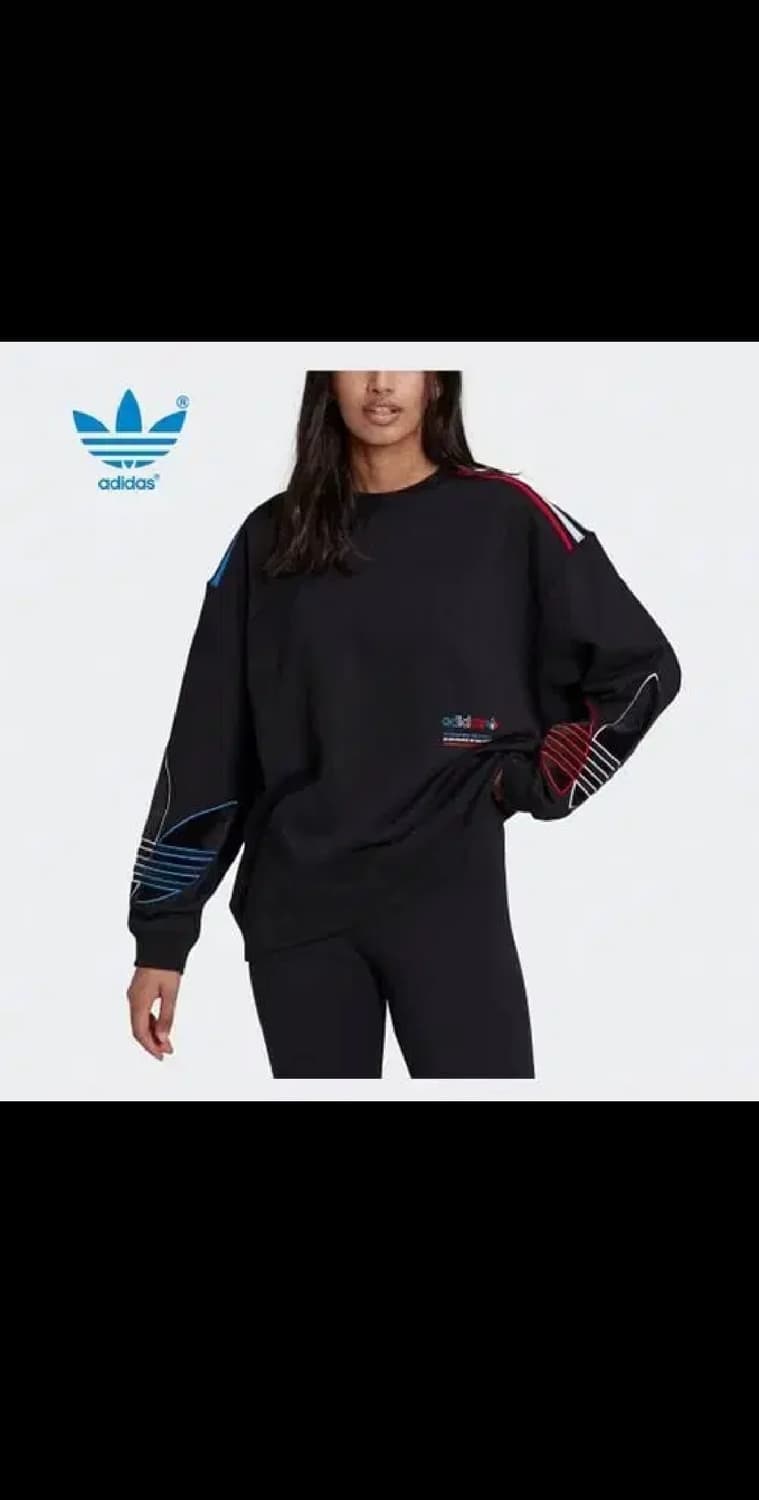 [[여성 L, A급]# 아디다스(ADIDAS) 트라이컬러 맨투맨 상품이미지1