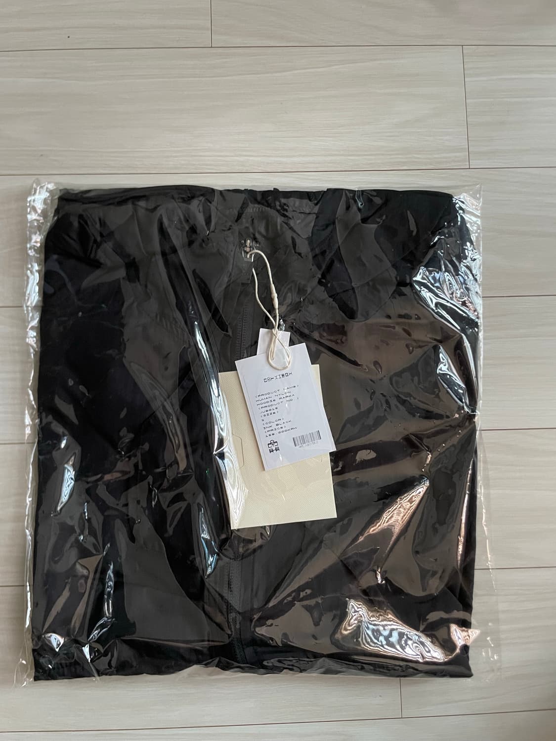 3)폴리테루 휴먼인덱스 나일론 후디 파카 블랙 상품이미지3