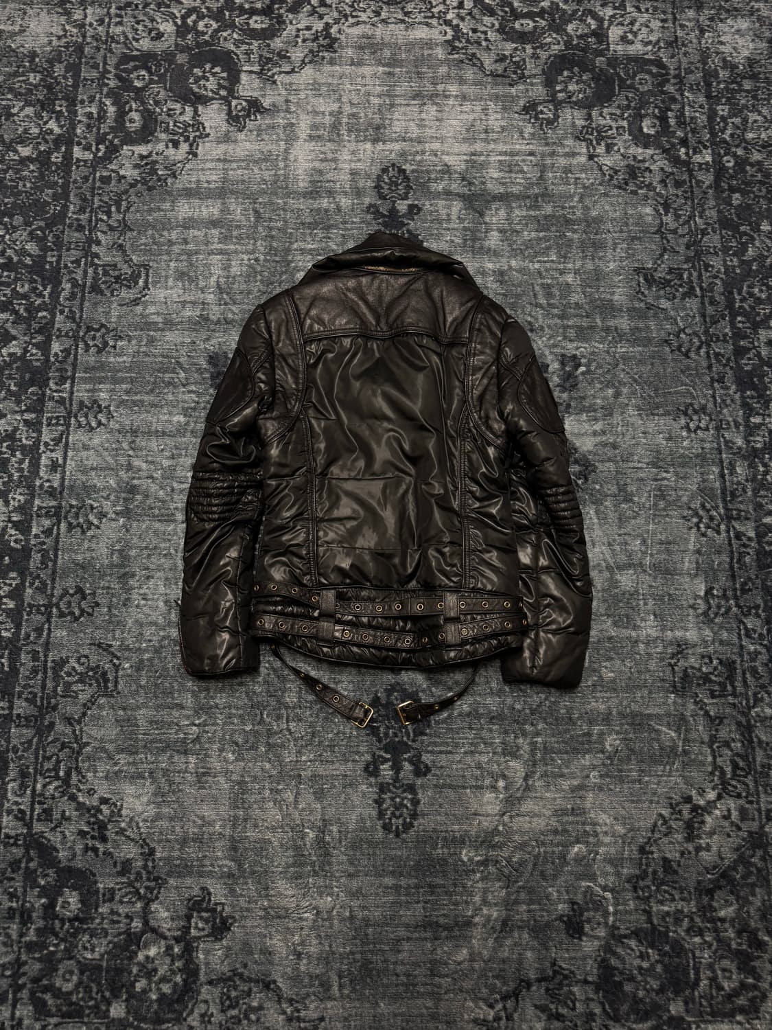 Lagust 00s archive pig skin biker down j 상품이미지6