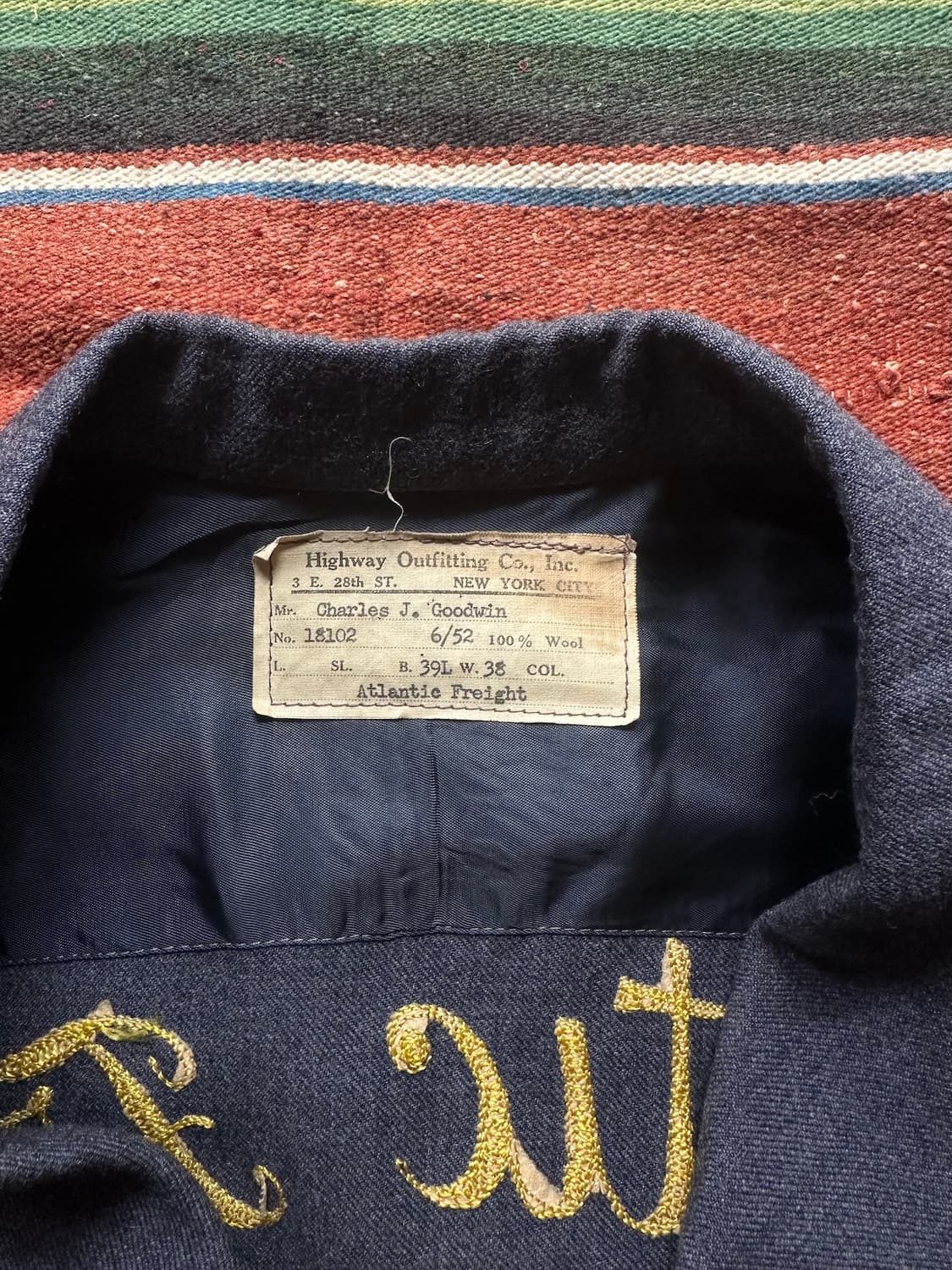 Dead Stock 50s USA Wool Work Jacket 상품이미지5