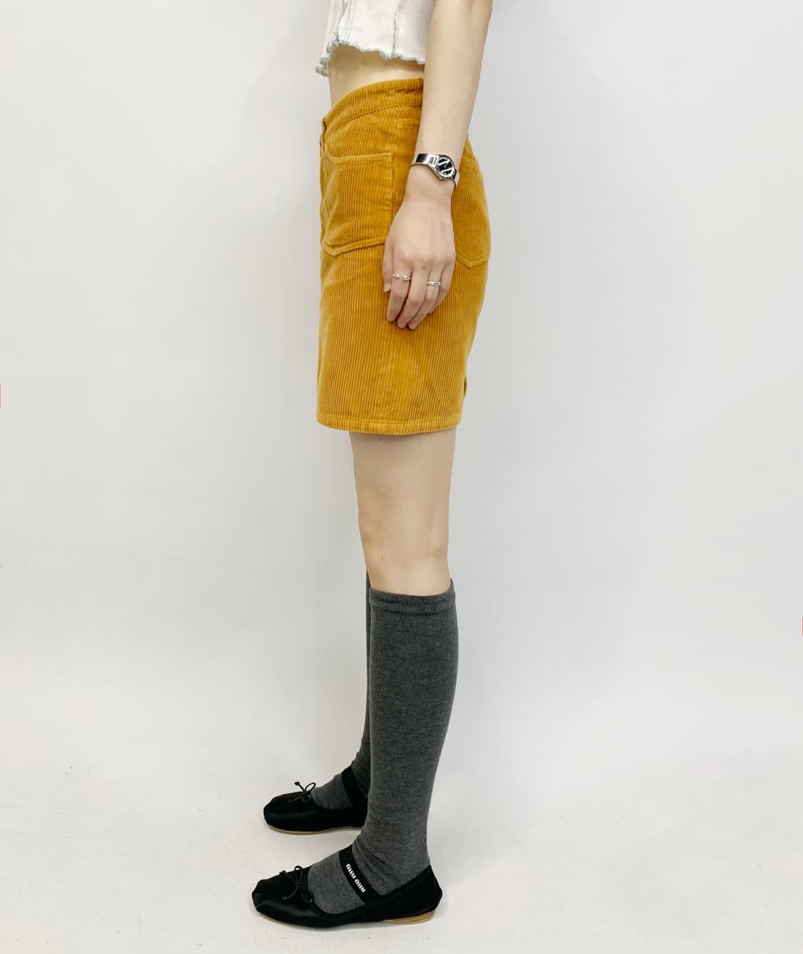 아페쎄 코듀로이 미니 스커트 상품이미지3