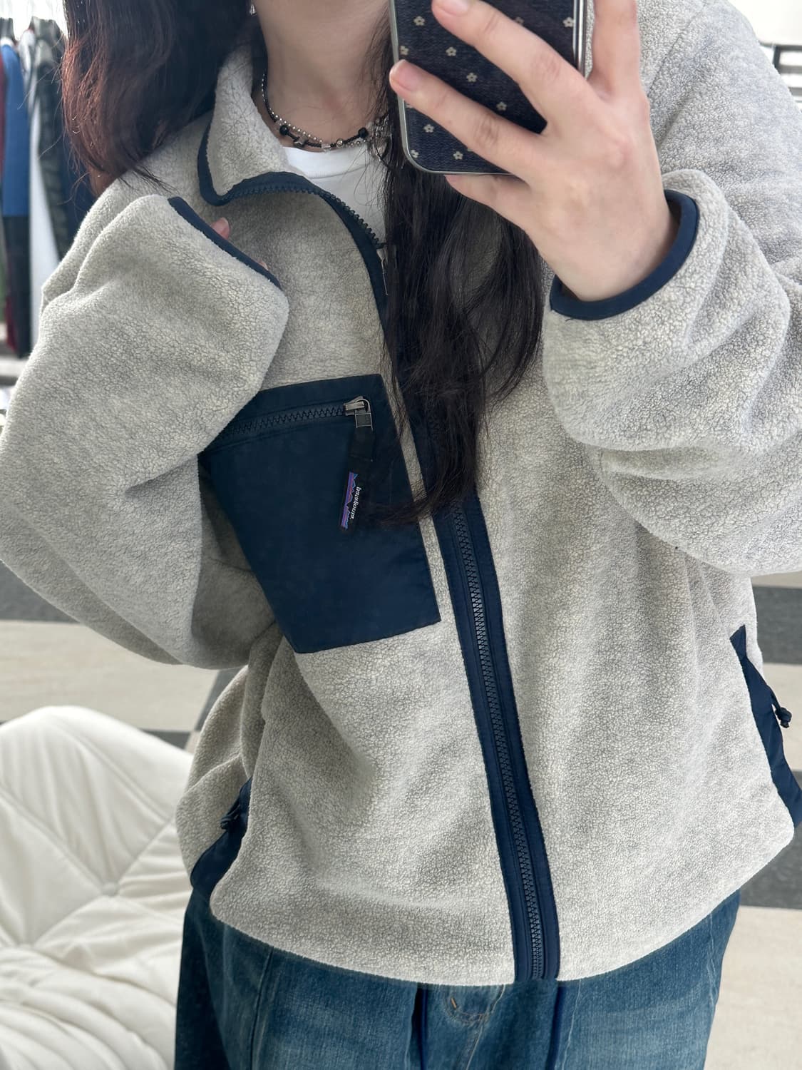 파타고니아 신칠라 오트밀/네이비 집업 자켓  상품이미지1