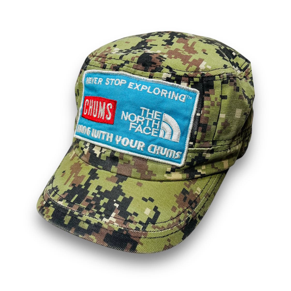 첨스 x 노스페이스 디지털 밀리터리 빈티지 군모 볼캡 상품이미지1