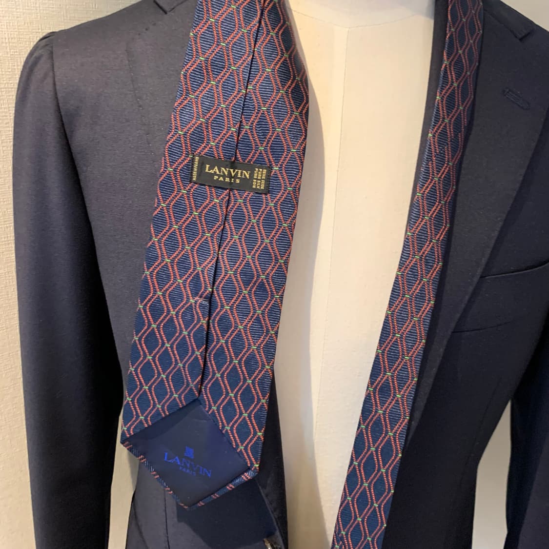 랑방(LANVIN) 클래식 정장 명품넥타이 최상급 A+등급 9.3cm 상품이미지2