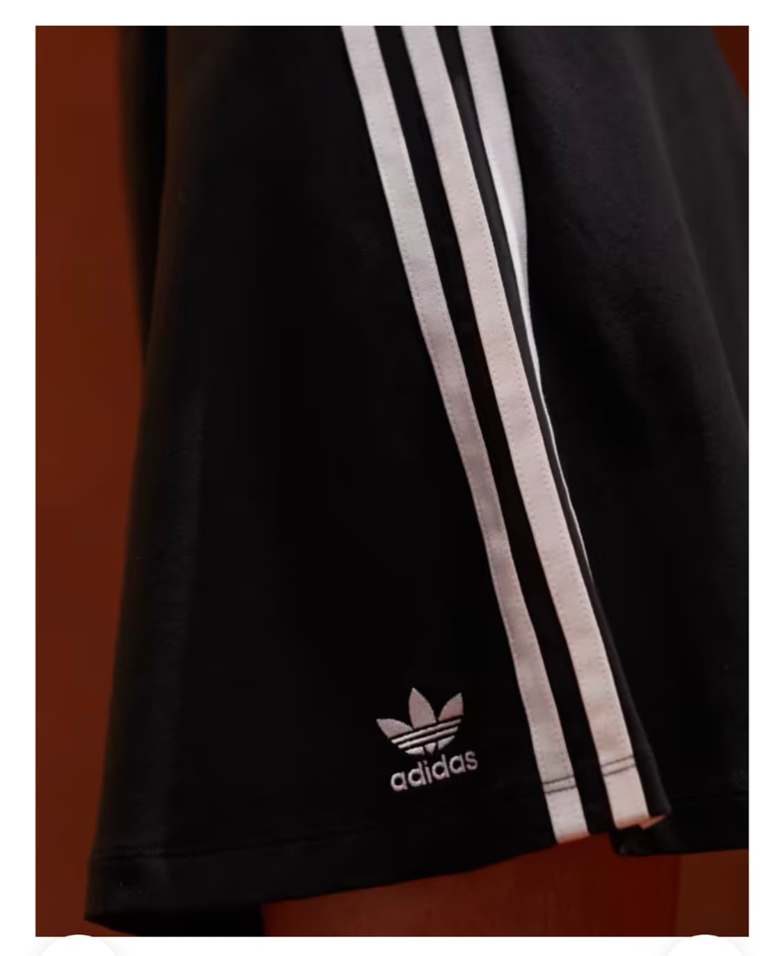 아디다스 오리지널삼선 스트라이프 미니 스커트 블랙 상품이미지6