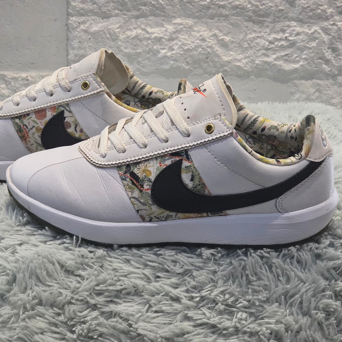 2q-9:나이키 코르테즈 G 골프 플라워 패턴 화이트 (235mm) 상품이미지2