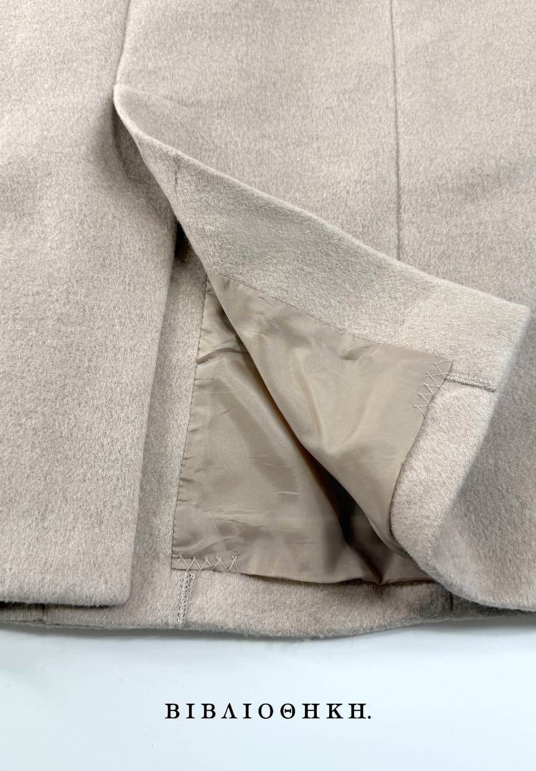 모던 라운드넥 미니멀 울 코트 상품이미지7