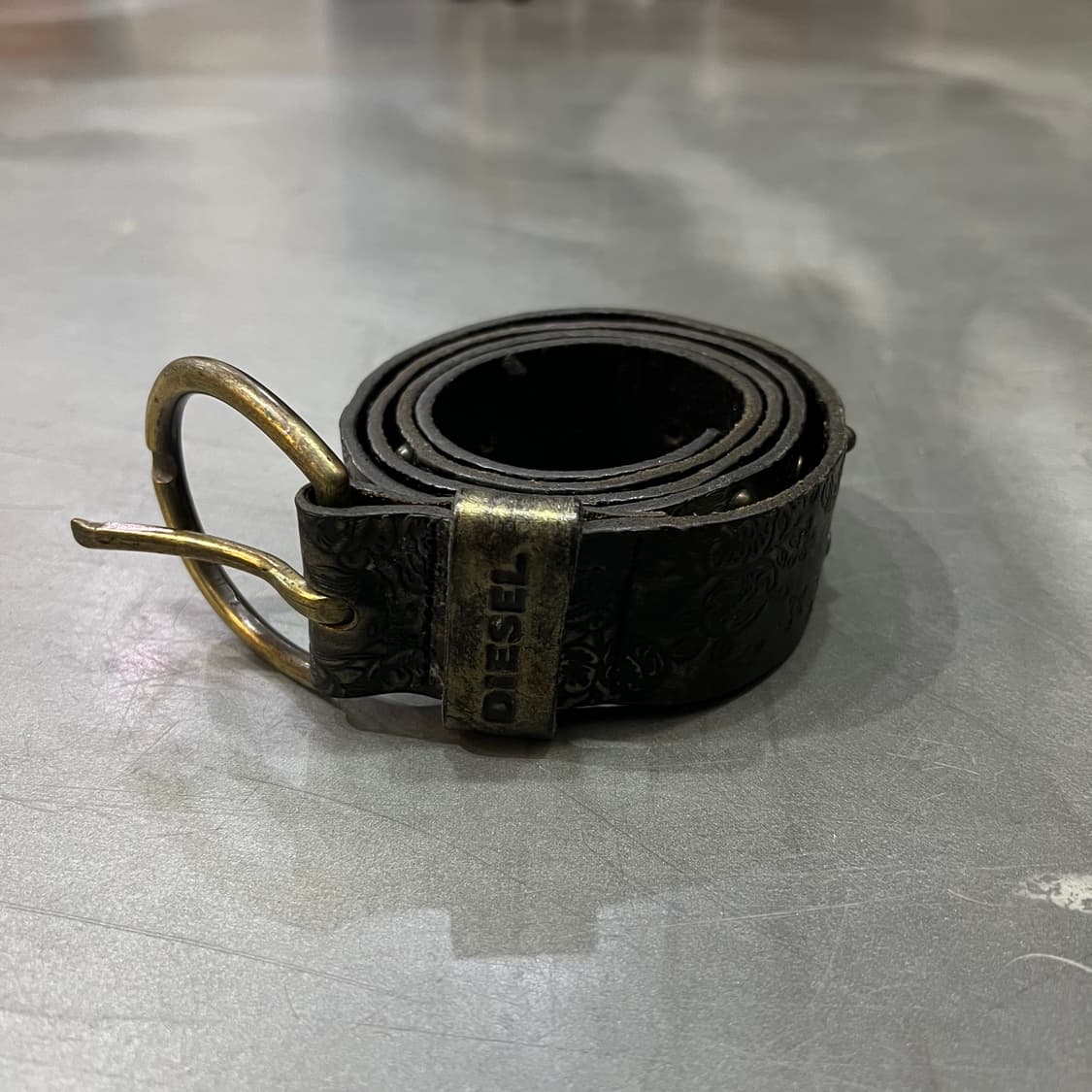  디젤 리얼레더 스터드 벨트 y14619 상품이미지1
