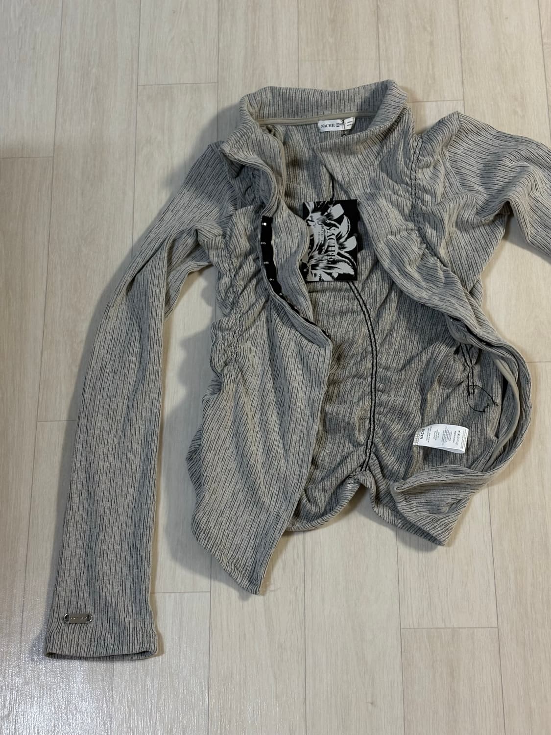 나체 셔링 셔츠 탑 상품이미지1