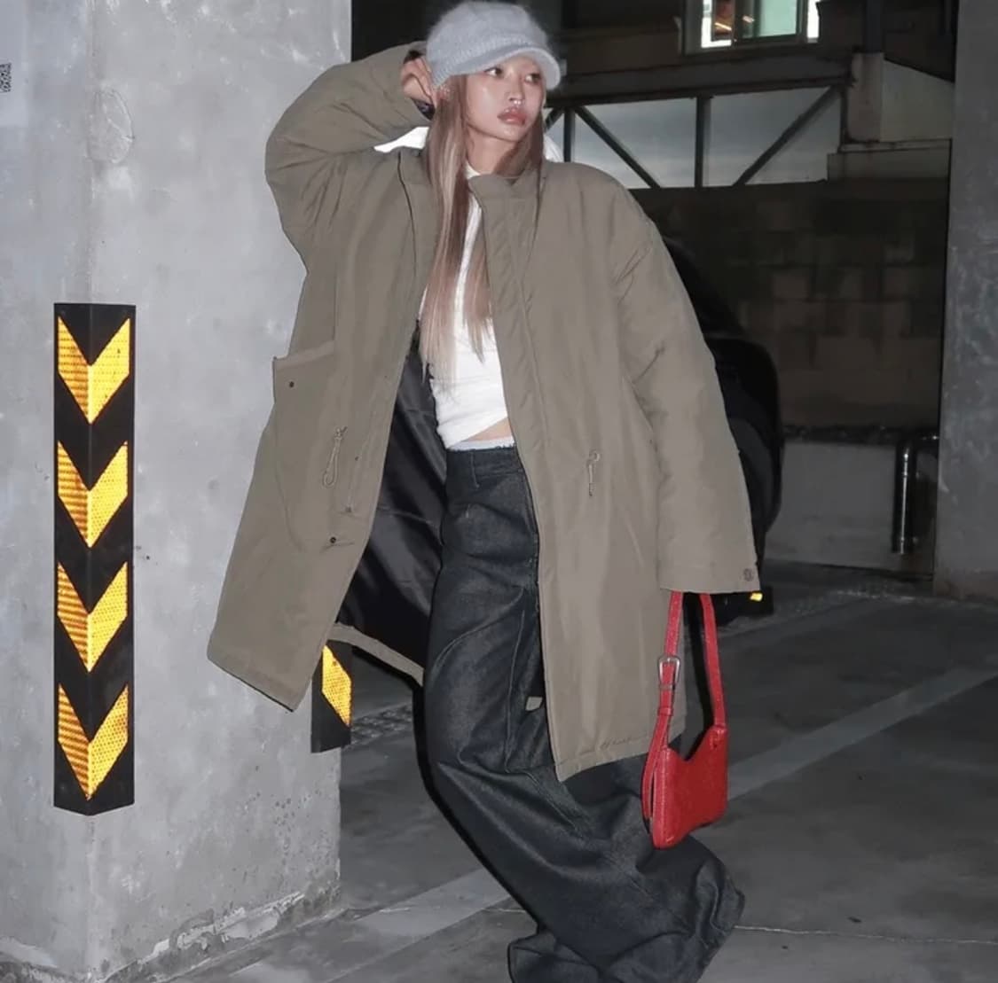 위위미유 롱 야상 패딩(텍ㅇ) 상품이미지1