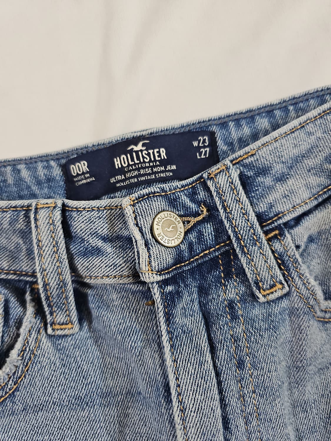 [23] 홀리스터 빈티지 하이라이즈 데님 팬츠 청바지 mom jeans 상품이미지4